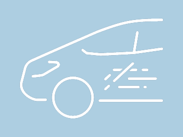 Outline of a car with scratches in a blue background