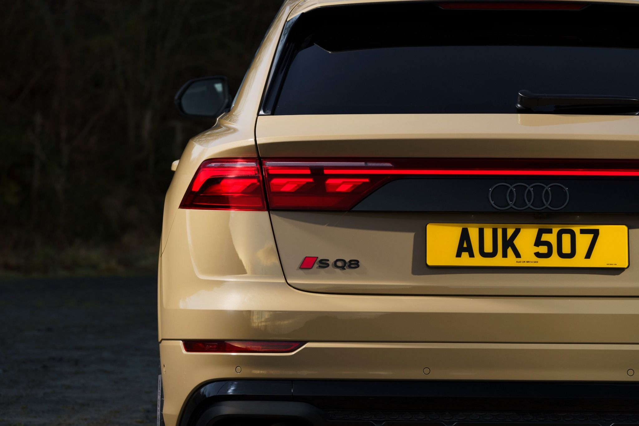 Beige Audi SQ8 back