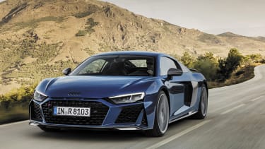 Audi R8 Driving on a road