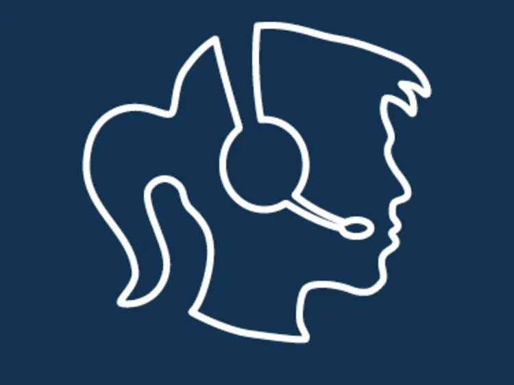 woman with headset on icon