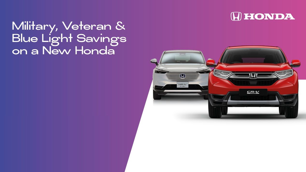 Honda website image describing discount for Veterans, Military and NHS workers