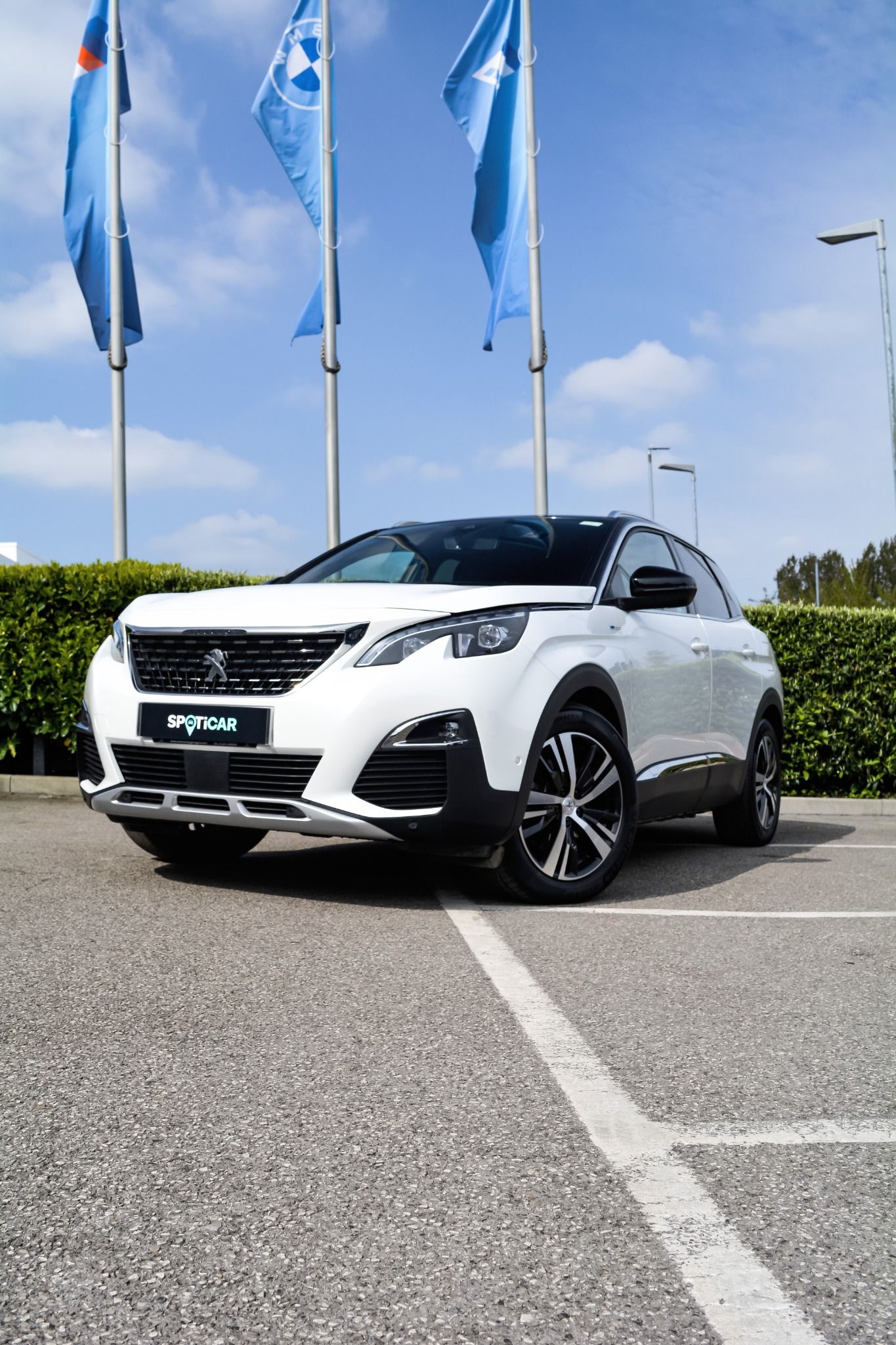 peugeot 3008 with blue sky above