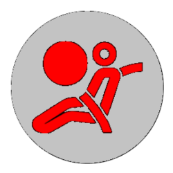 red warning light - Airbag and Seatbelt System warning light