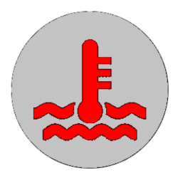 red warning light - Engine coolant light