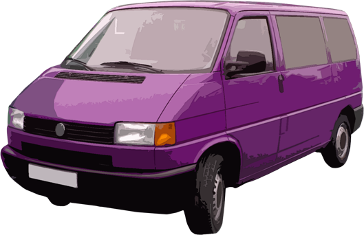 Purple VW Camper