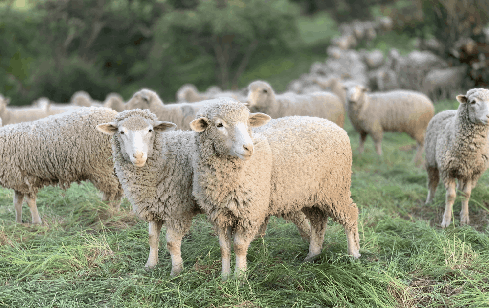 Sheep Grazing in a Field