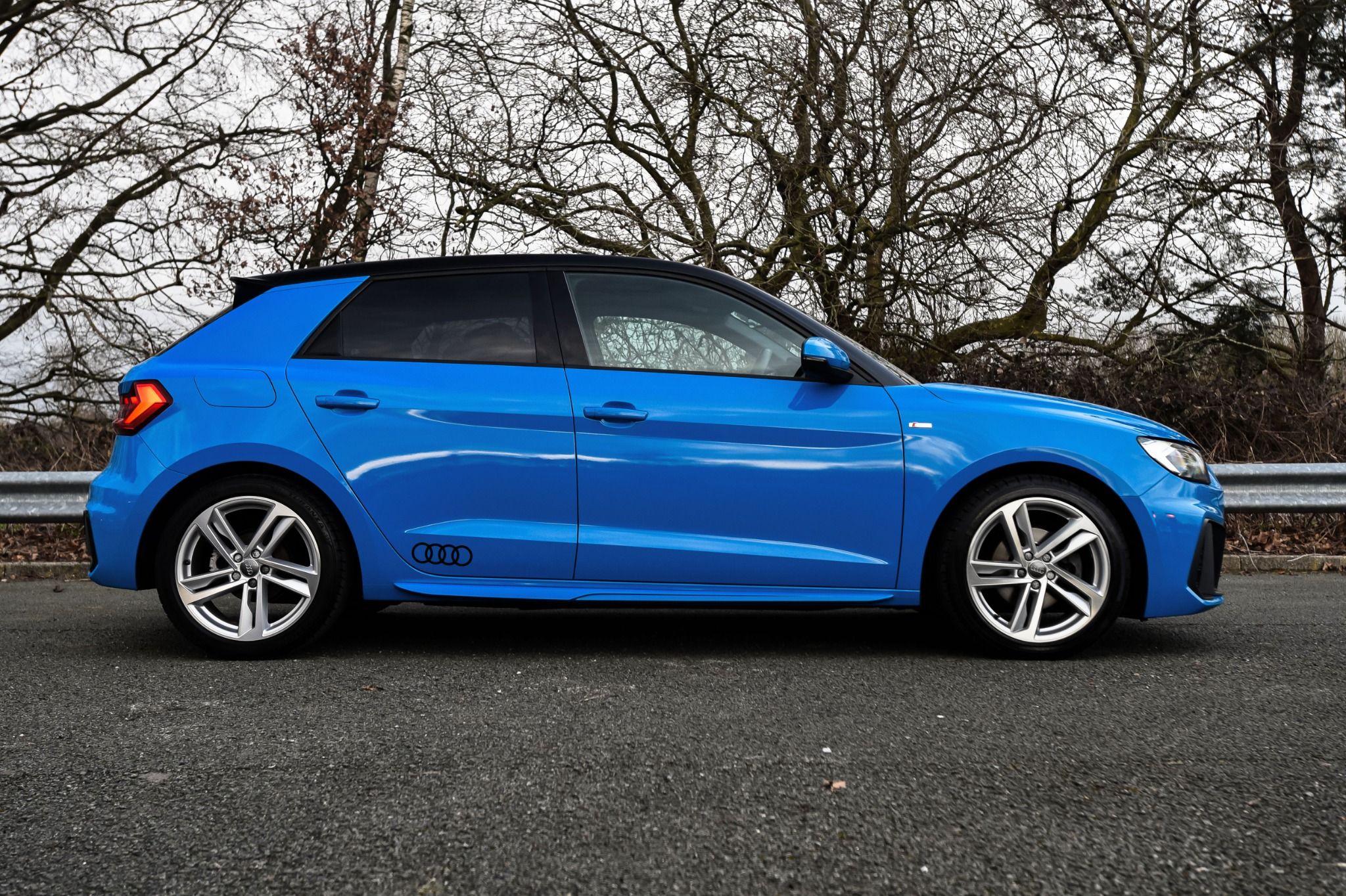 Side view of Blue Audi A1 Sportback