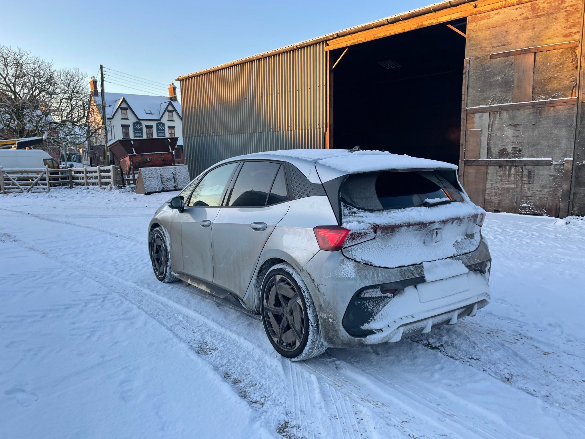 CUPRA Born driving in the snow