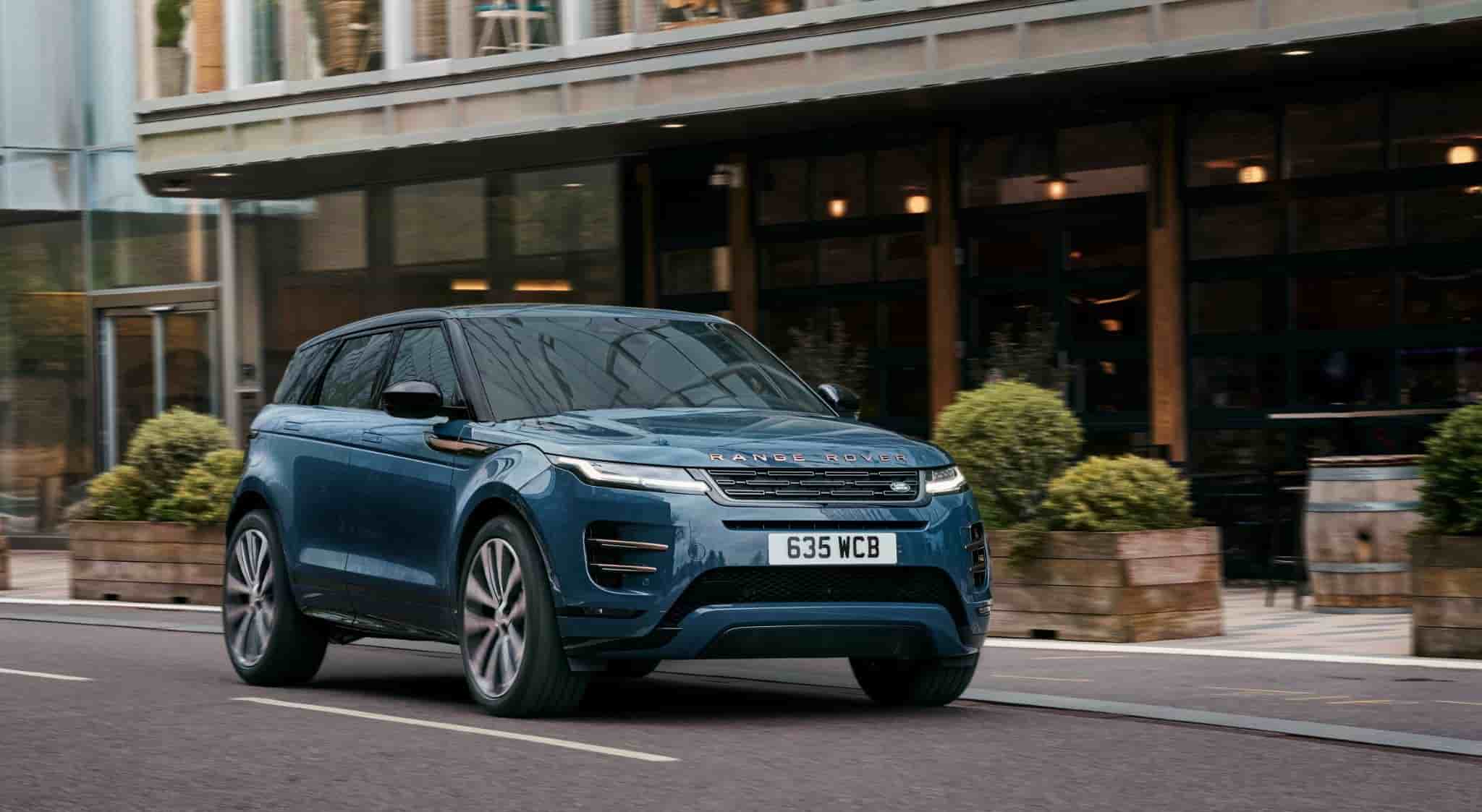 range rover evoque driving on road