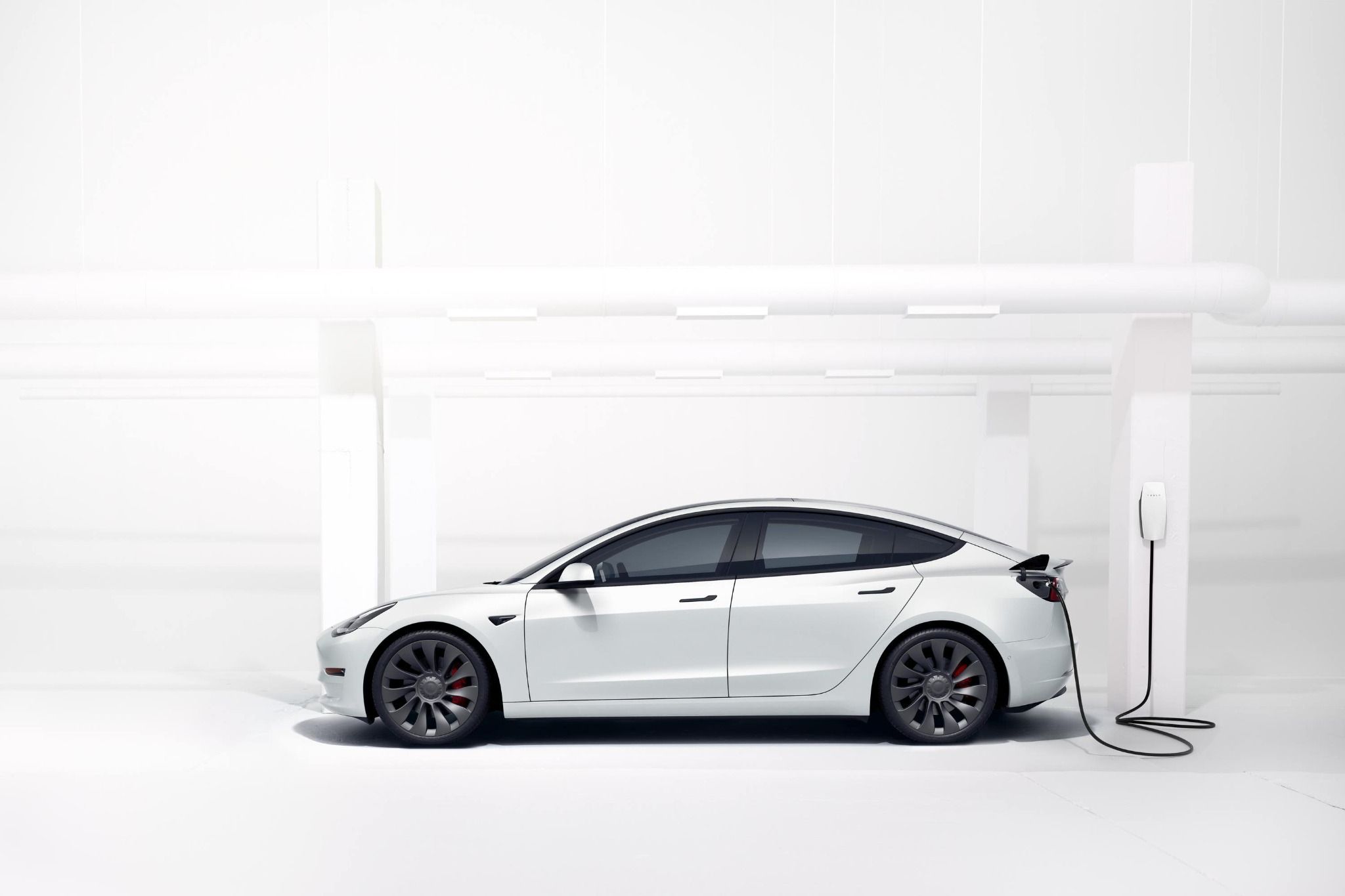 Side view of the Tesla Model 3