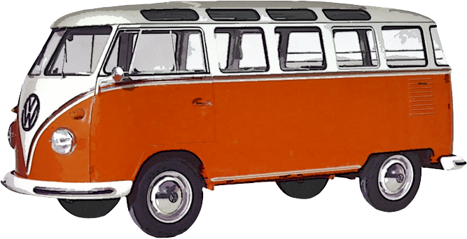 Orange VW Camper Type 2
