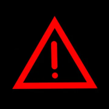 The red warning triangle light