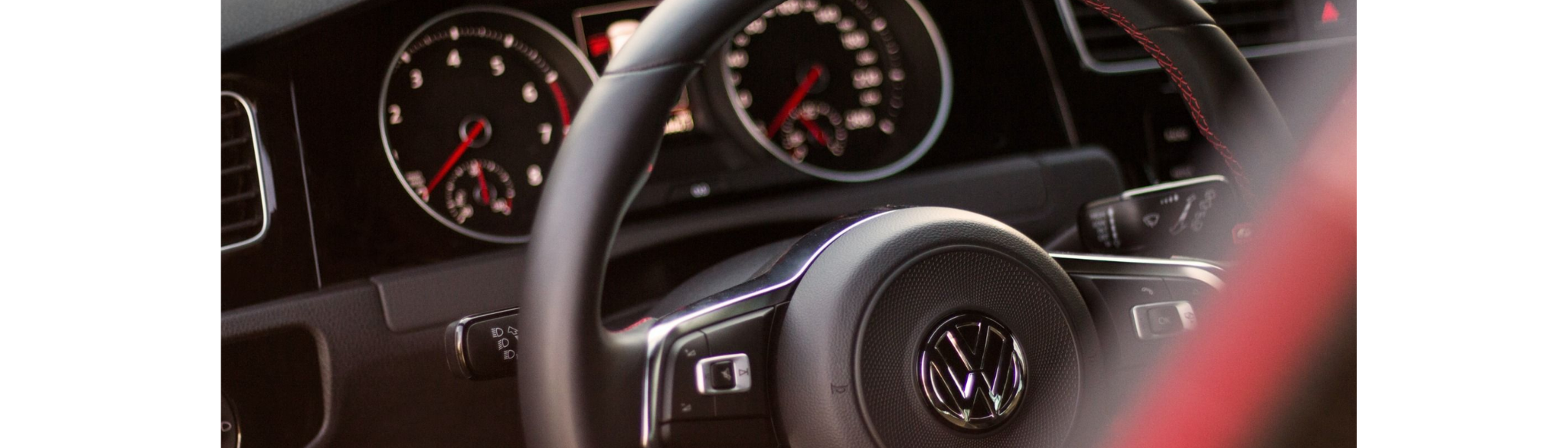 Volkswagen Golf interior from driver window