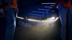 Close up of Volkswagen polo LED headlights