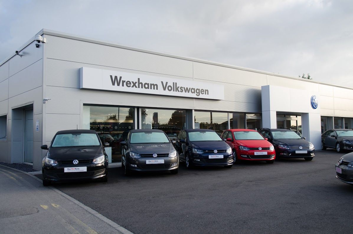 Front Exterior of Wrexham Volkswagen Dealership