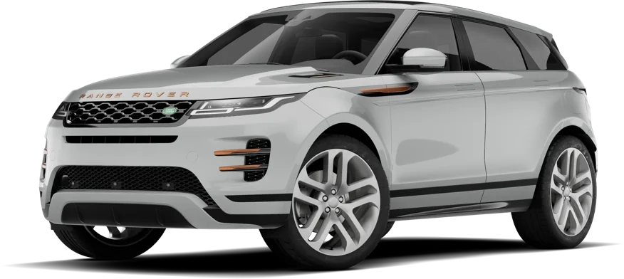 Silver Range Rover Evoque